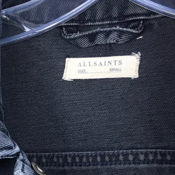AllSaints Mallaig Denim Jacket Button Up Men’s Jacket Size S - Picture 7 of 11